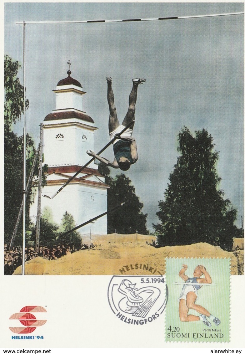 FINLAND 1994 FINLANDIA 95: European Athletics Championships: Set Of 4 Maximum Cards CANCELLED - Maximumkarten (MC)