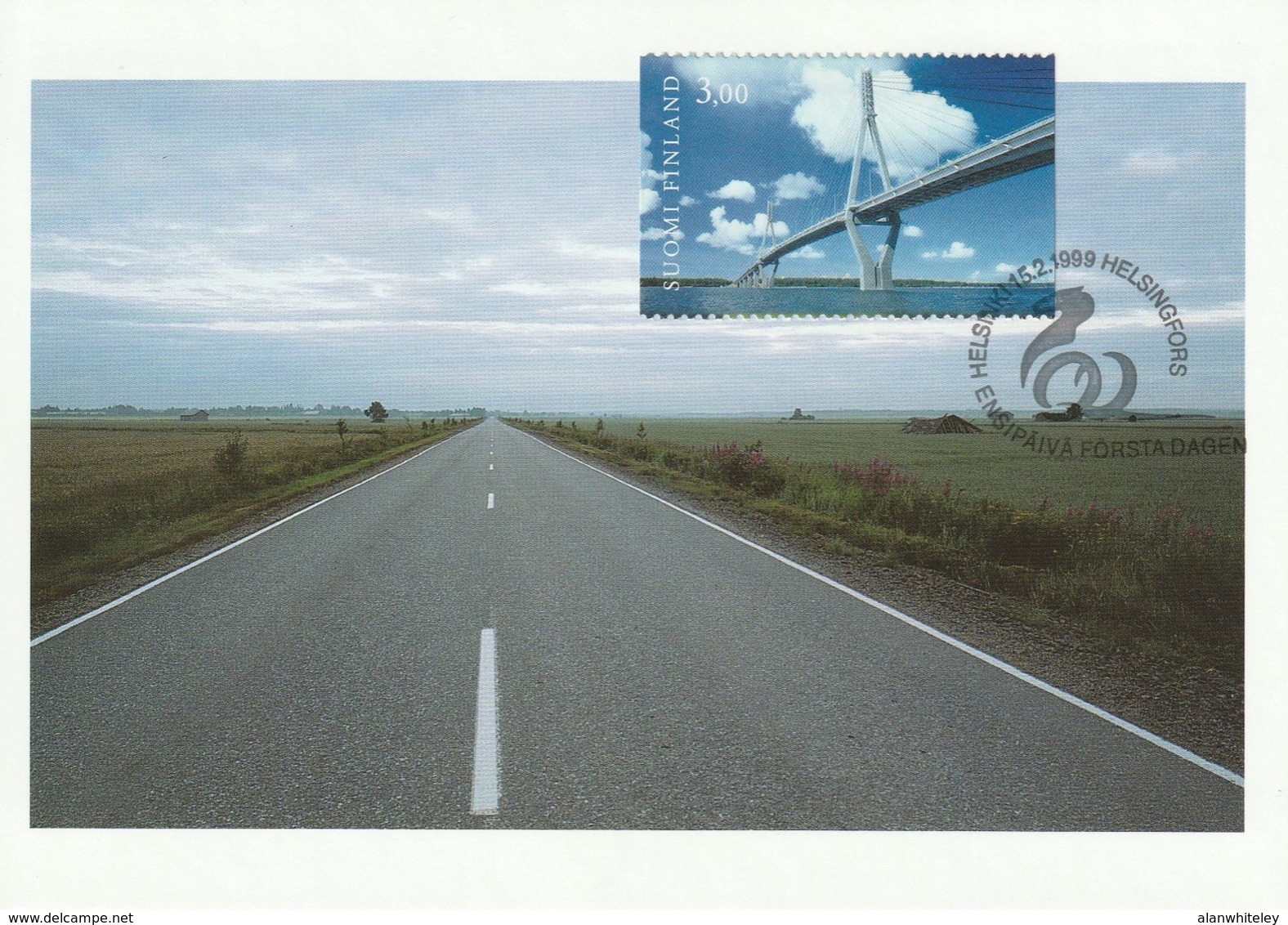 FINLAND 1999 The Road: Set Of 4 Maximum Cards CANCELLED - Cartoline Maximum