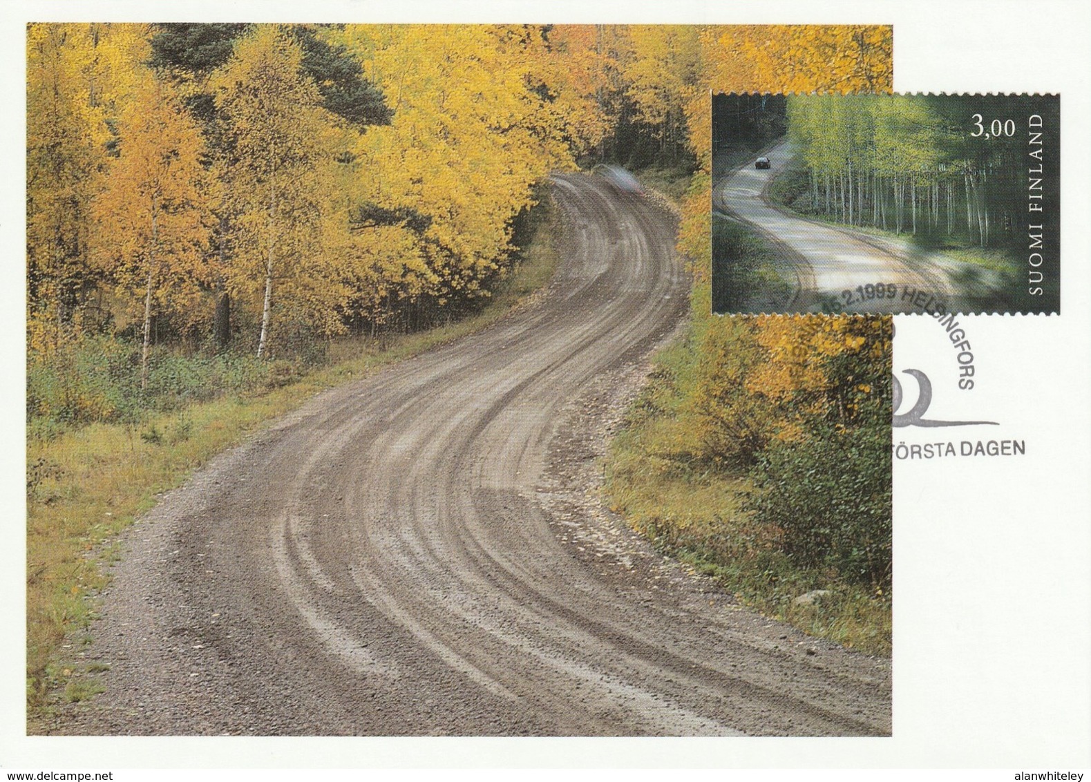 FINLAND 1999 The Road: Set Of 4 Maximum Cards CANCELLED - Cartoline Maximum