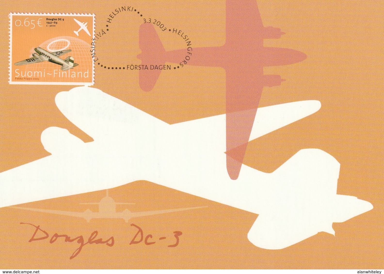 FINLAND 2003 Air Traffic History: Set Of 4 Maximum Cards CANCELLED - Maximum Cards & Covers