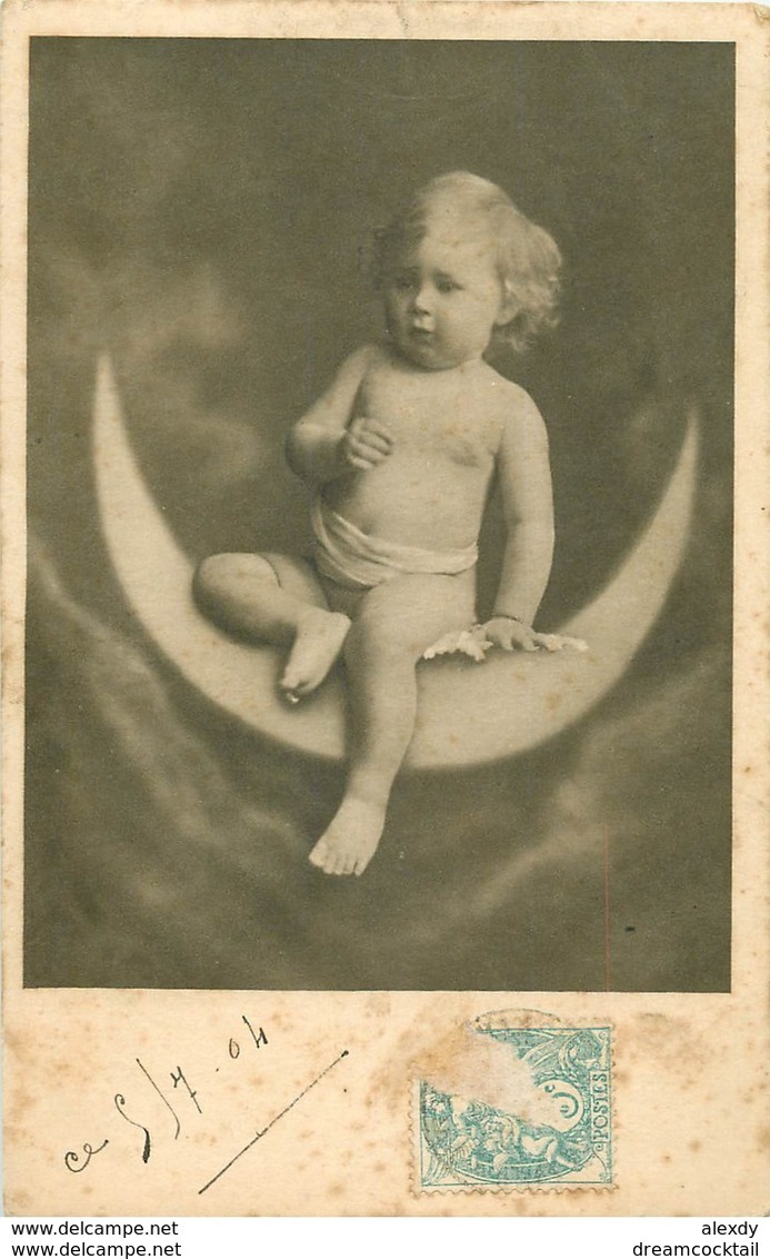 WW ENFANTS. Bébé Sur La Lune 1904 - Gruppen Von Kindern Und Familien