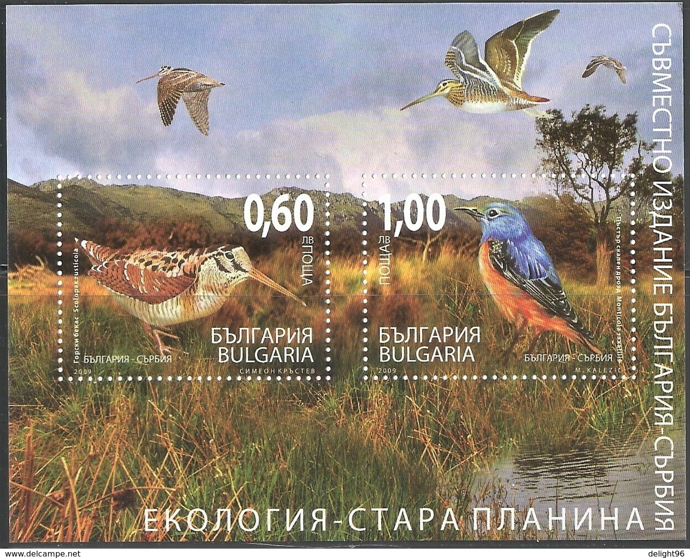 2009 Bulgaria / Serbia Birds Of The Balkans Joint Issues (** / MNH / UMM) - Joint Issues