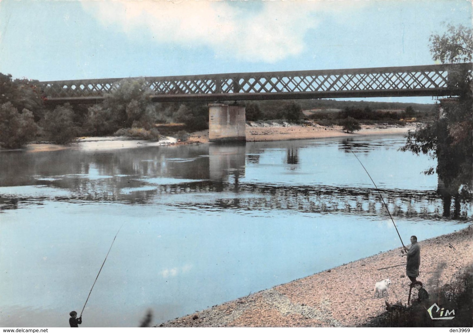 Le MANOIR - Les Bords De La Seine - Pont Métallique - Pêcheurs à La Ligne - Le Manoir