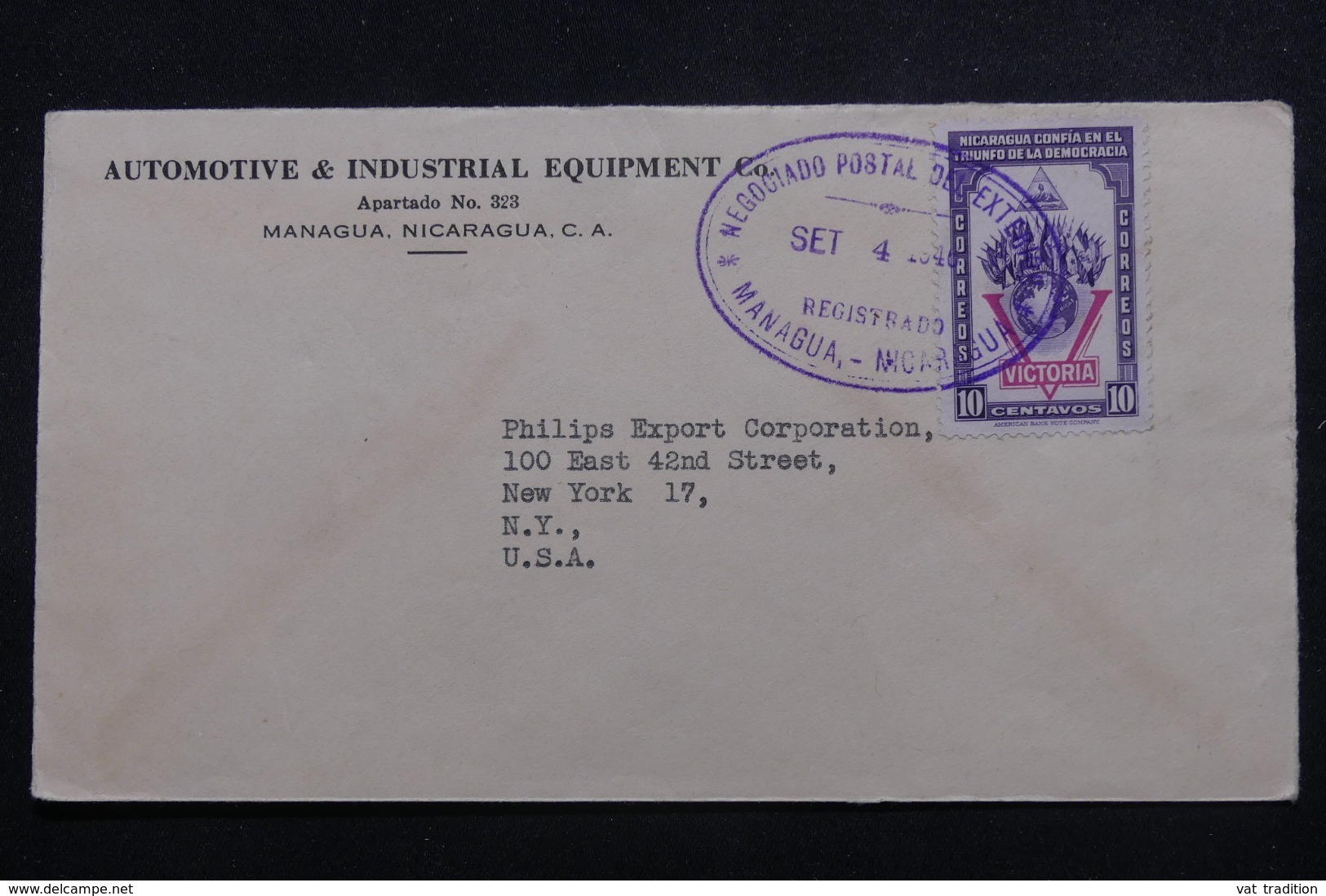 NICARAGUA - Enveloppe Commerciale De Managua Pour New York En 1946, Affranchissement Plaisant - L 43962 - Nicaragua
