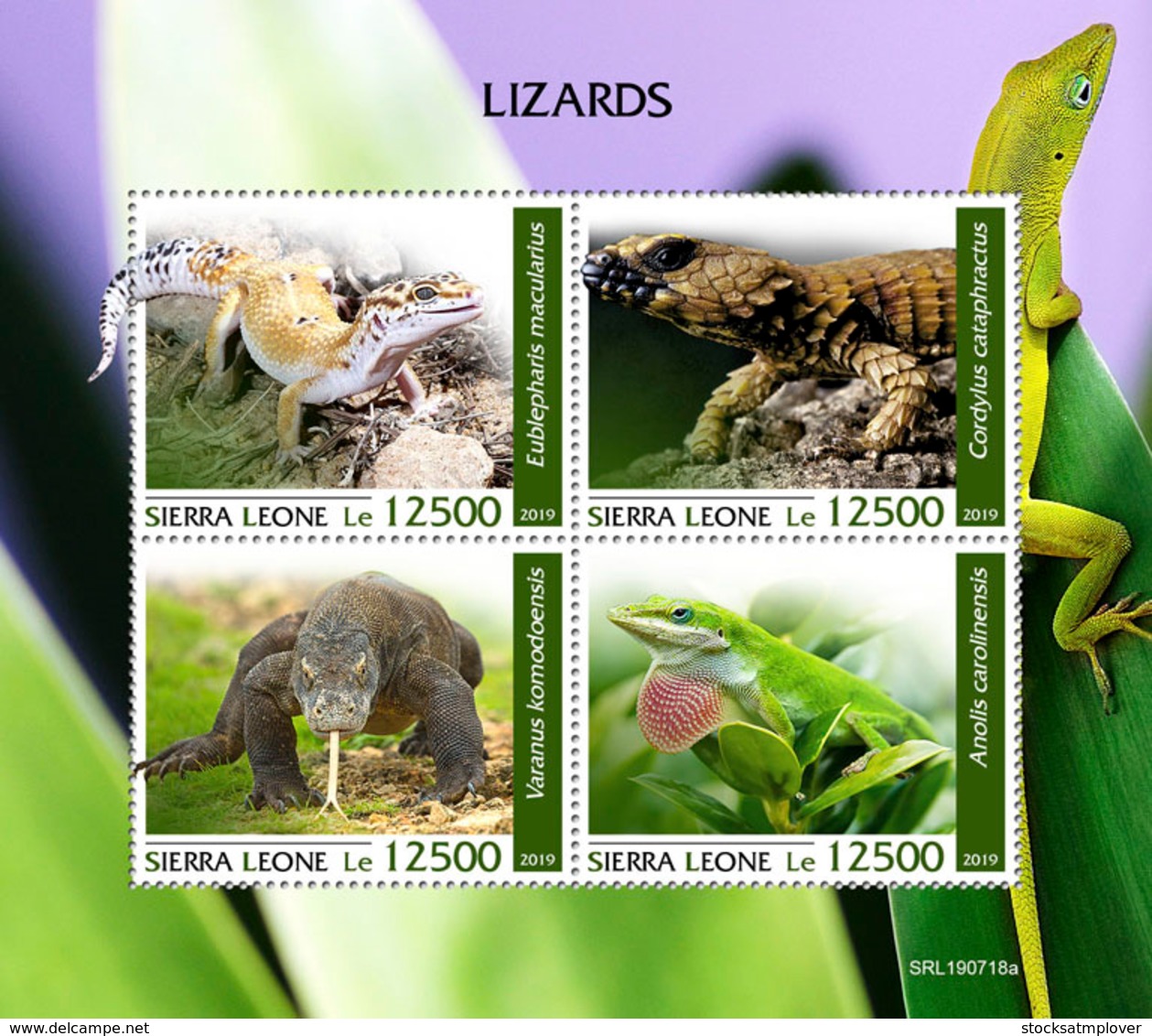 Sierra Leone  2019  Fauna  Lizards S201909 - Sierra Leone (1961-...)