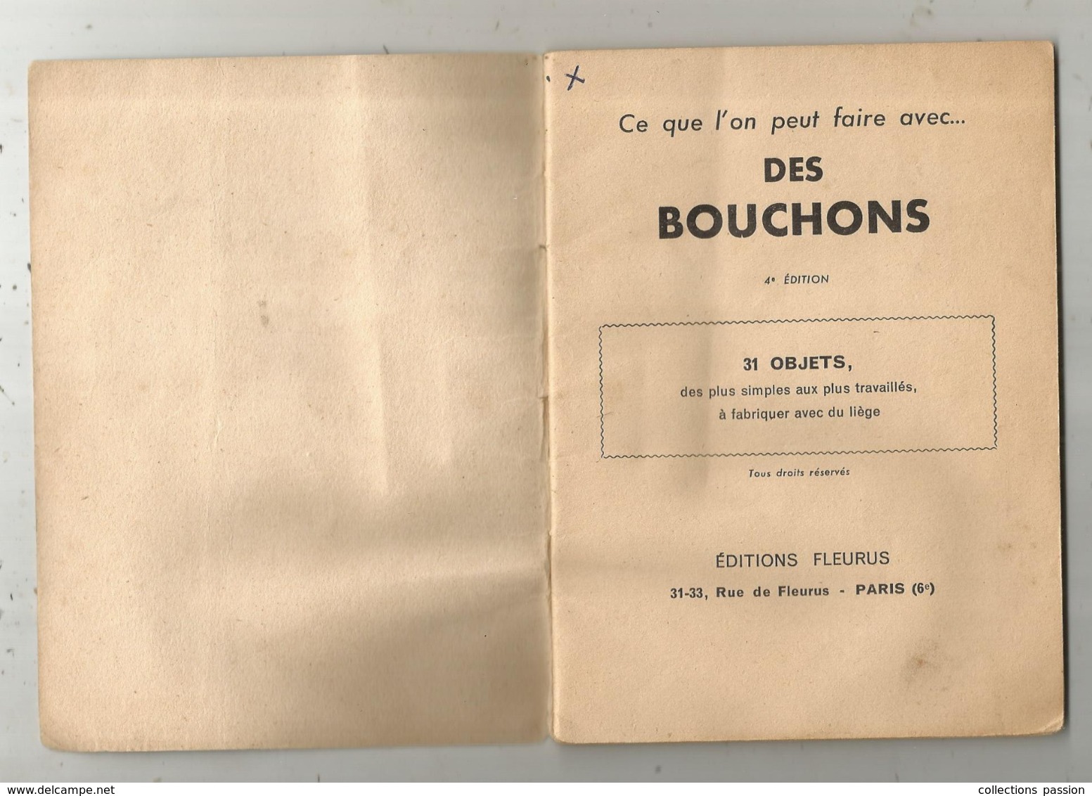 LOISIRS CREATIFS , Ce Que L'on Peut Faire Avec Des BOUCHONS, Ed. Fleurus ,32 Pages , 4 Scans , Frais Fr 2.55 E - Other & Unclassified