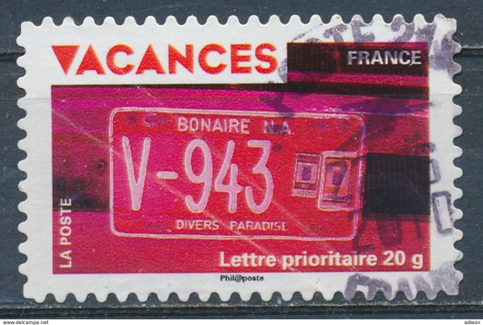 France - Vacances 2009 - Plaque Immatriculation YT A323 Obl. Cachet Rond - Autres & Non Classés