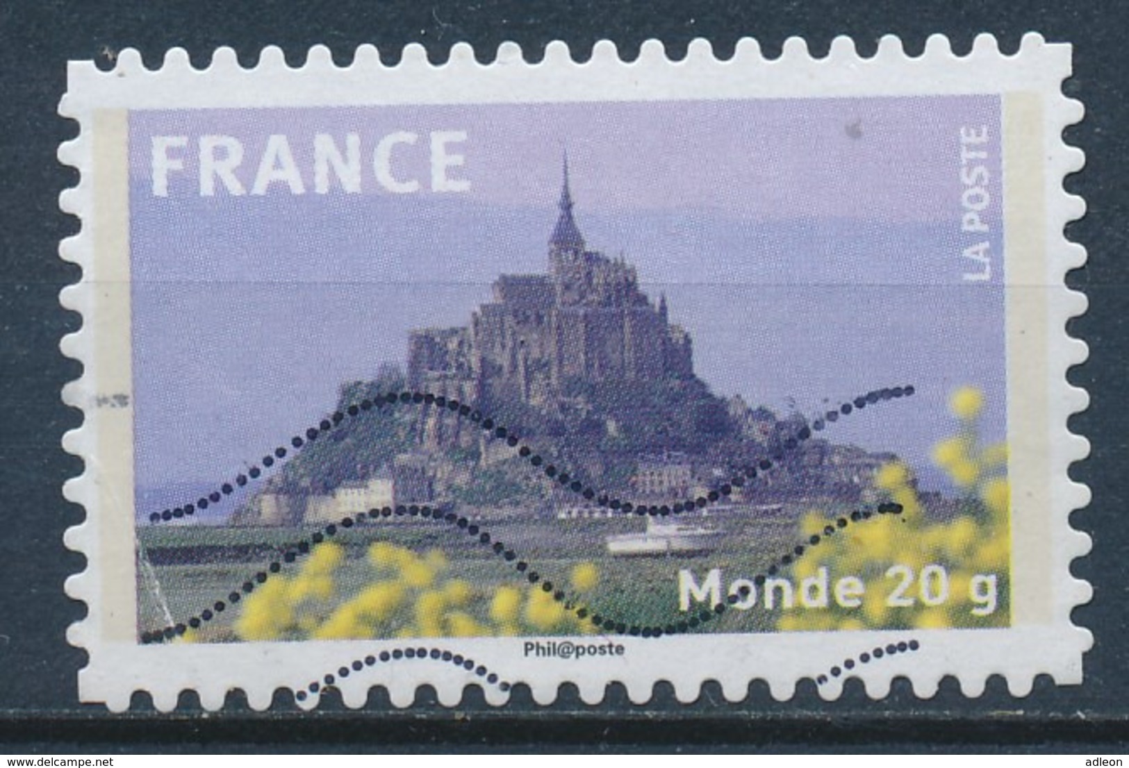 France - Mont St-Michel YT A334 Obl. Ondulations - Andere & Zonder Classificatie