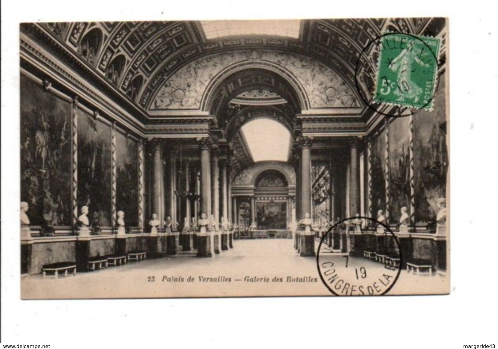 OBLITERATION VERSAILLES  CONGRES DE LA PAIX DU 7/5/1919 - Commemorative Postmarks