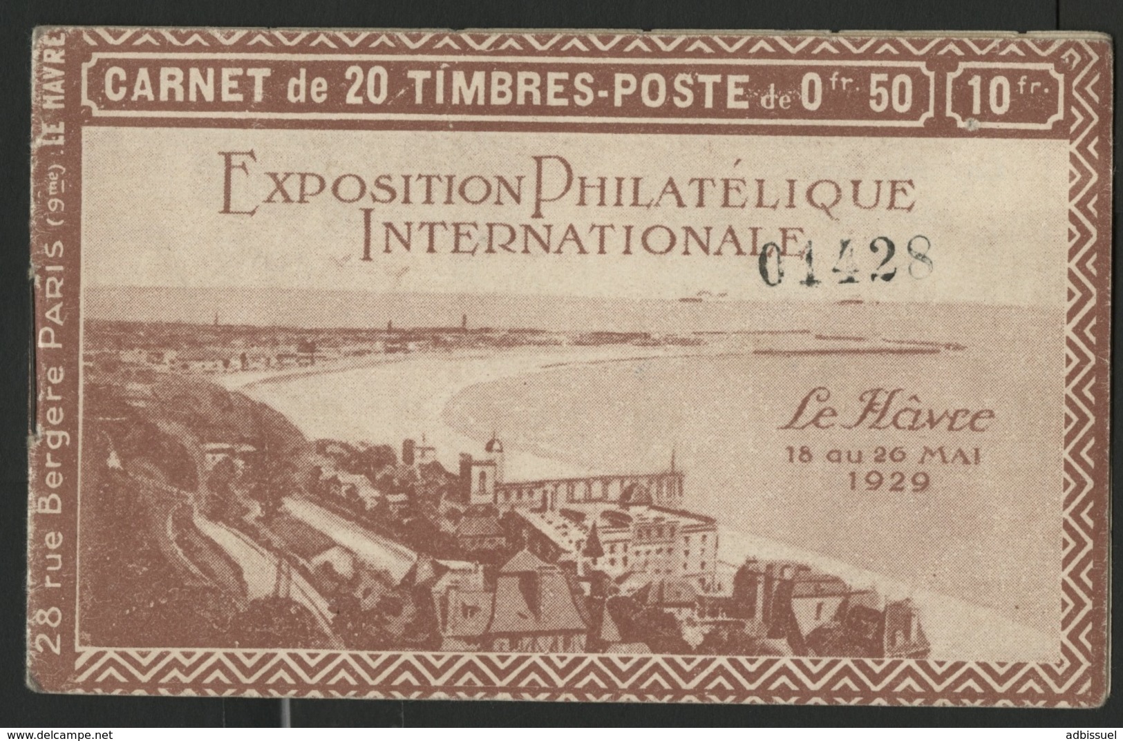 CARNET 257 - C12, LE HAVRE Exposition Philatélique De 1929. Neuf Avec Adhérences (voir Photos). - Otros & Sin Clasificación