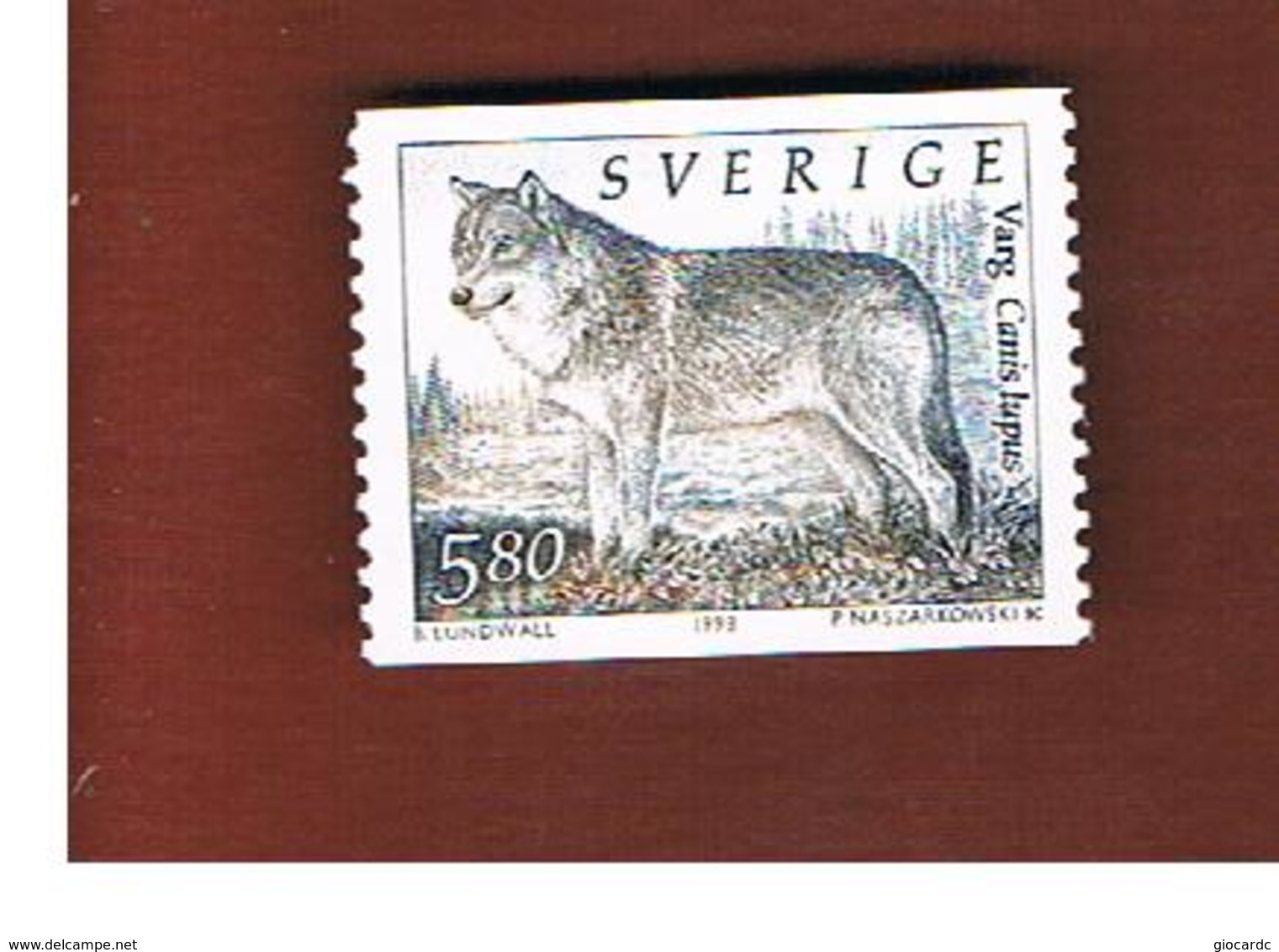 SVEZIA (SWEDEN) - SG 1672 -  1993 WOLF  - MINT** - Neufs