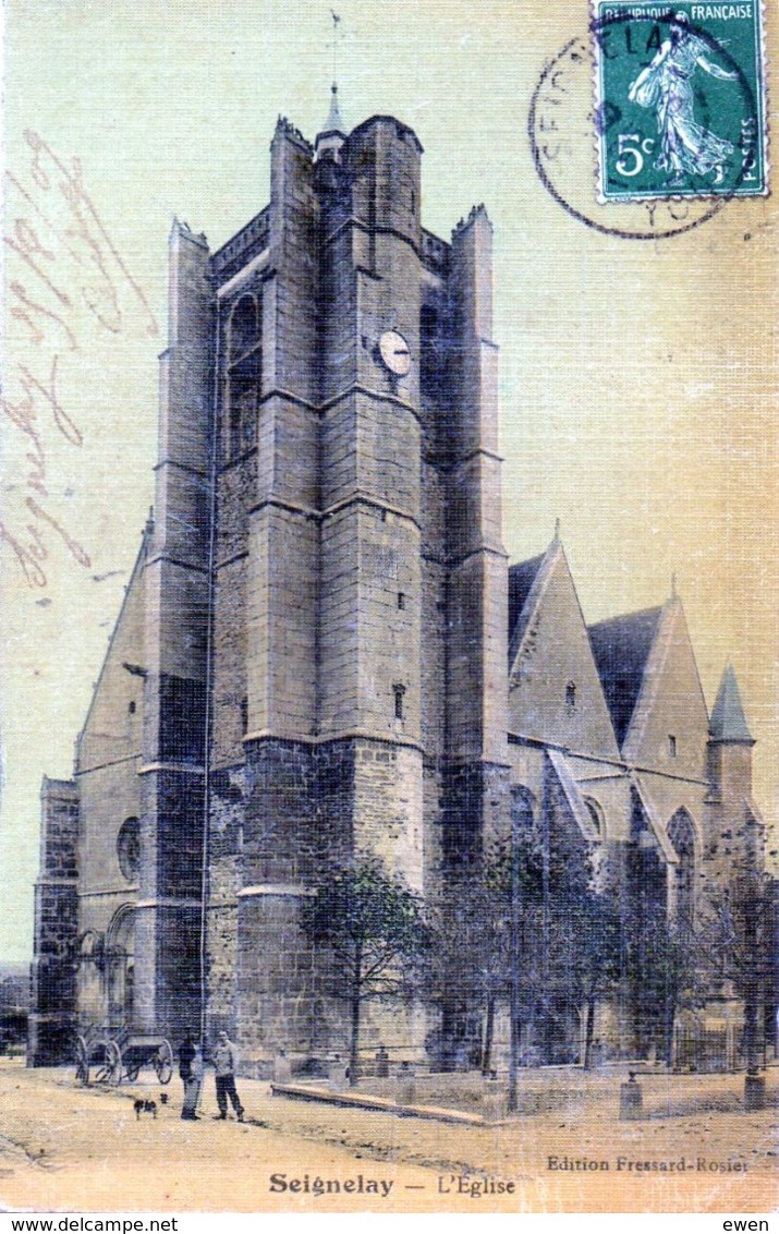 Seignelay. L'Eglise. (Carte Toilée). - Seignelay