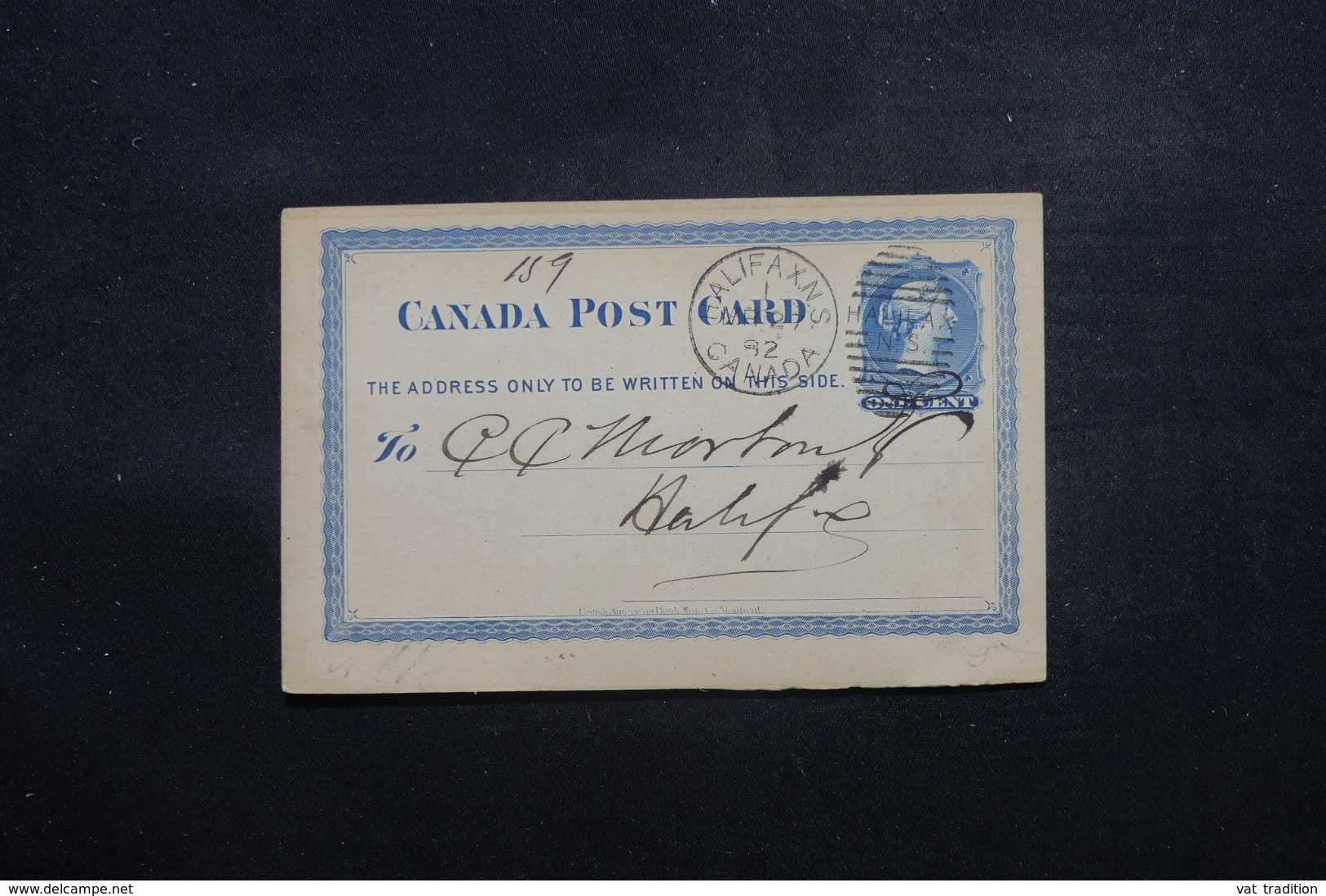 CANADA - Entier Postal De Halifax En 1882, Voir Cachet étoile Au Verso - L 43998 - 1860-1899 Reign Of Victoria