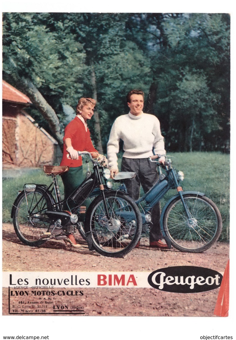 PEUGEOT Vélomoteur Moto Cycles BIMA BEAULIEU VALENTIGNEY 25 Doubs Publicité 4 Pages - Publicités