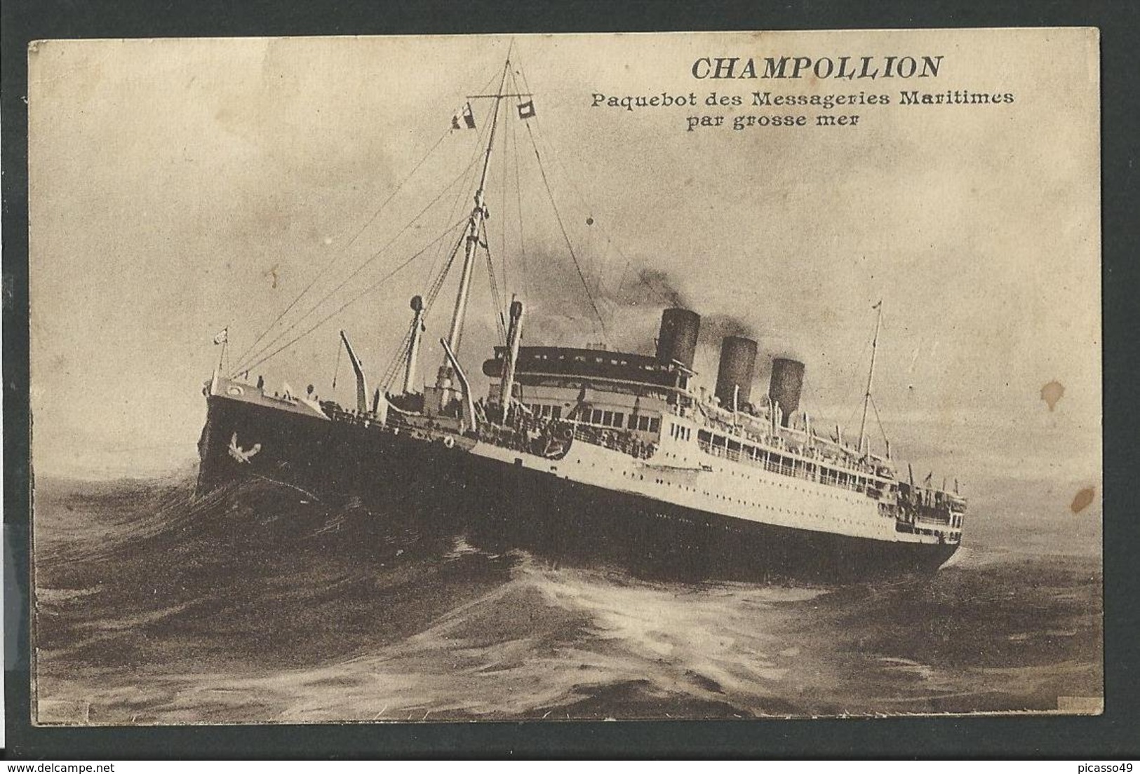 S S Champolion , Par Grosse Mer - Paquebots