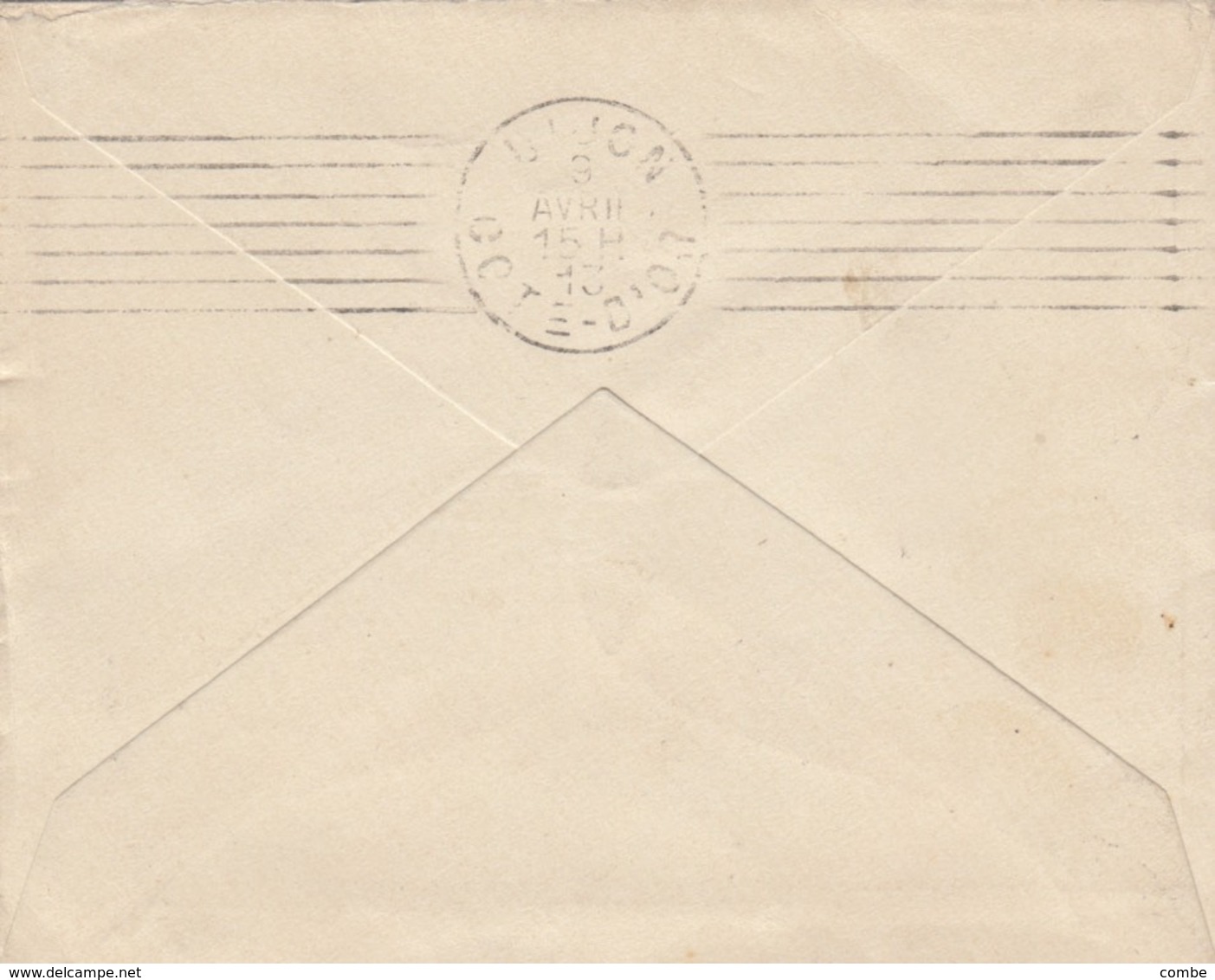 LETTRE GABON. 22 3 13. LIBREVILLE POUR DIJON. 10C. N° 37 SEUL - Lettres & Documents