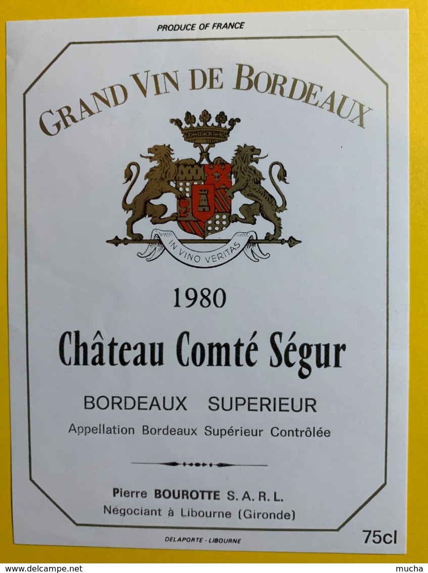 11931 - Château Comté Ségur 1980 - Bordeaux