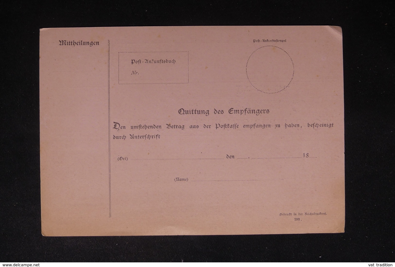 ALLEMAGNE - Mandat Privé De La Banque De Berlin Non Circulé - L 44024 - Briefe U. Dokumente