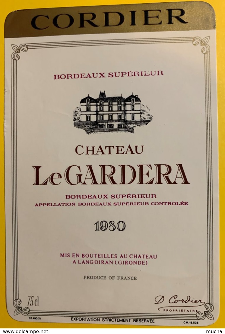 11932 - Château Le Guardera 1980 - Bordeaux