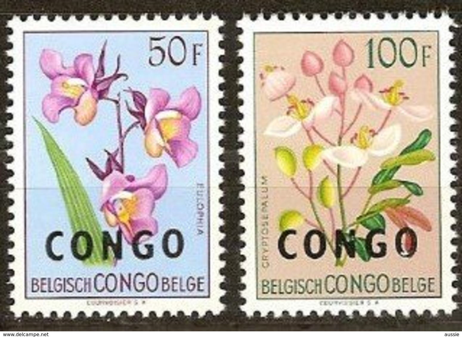 Congo 1960 Yvertn° 398-99 *** MNH Cote 57,50 € Flore Bloemen Flowers - Nuevos