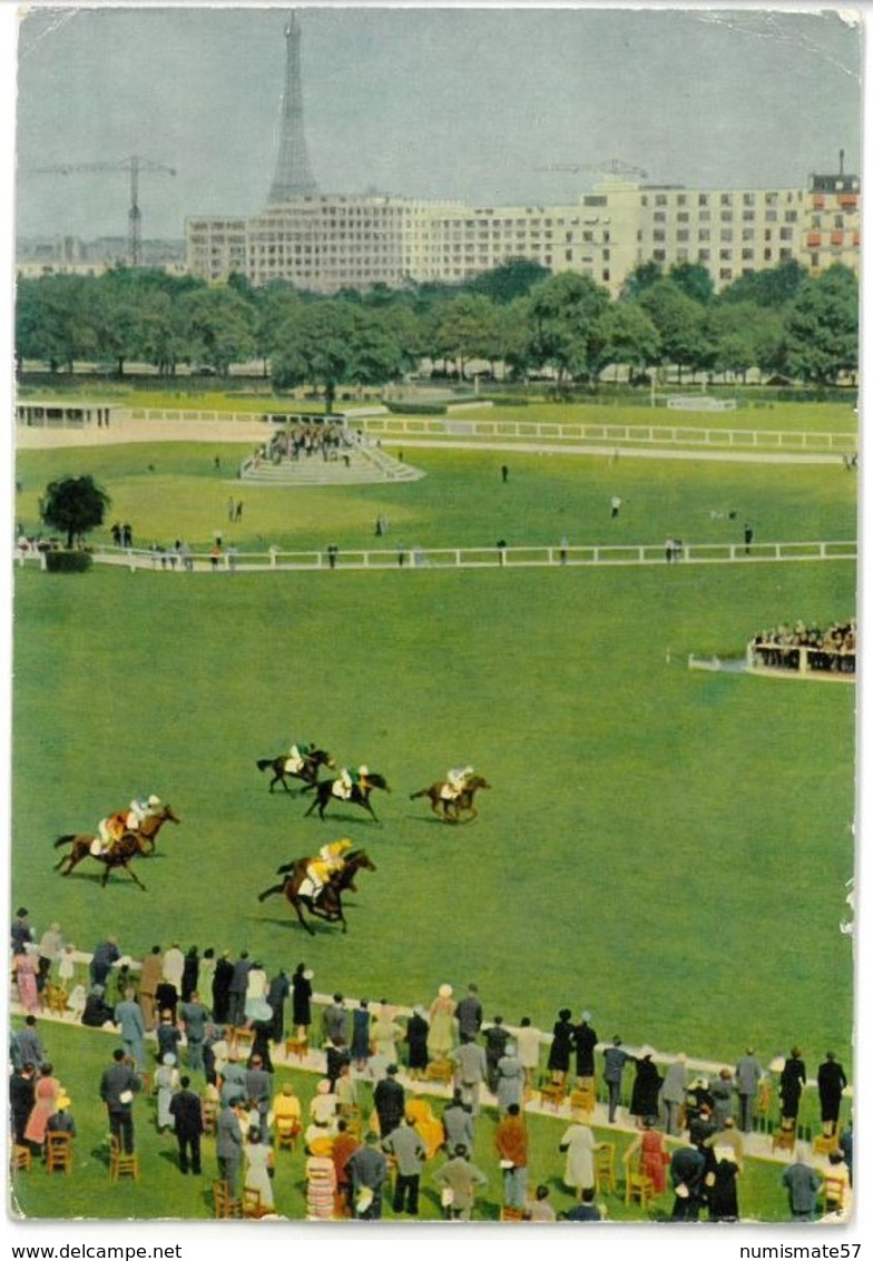 CPSM PARIS - Le Champ De Courses D'AUTEUIL ( Photo Machatschek ) - Ed. Panoramas N°44 - Hippisme