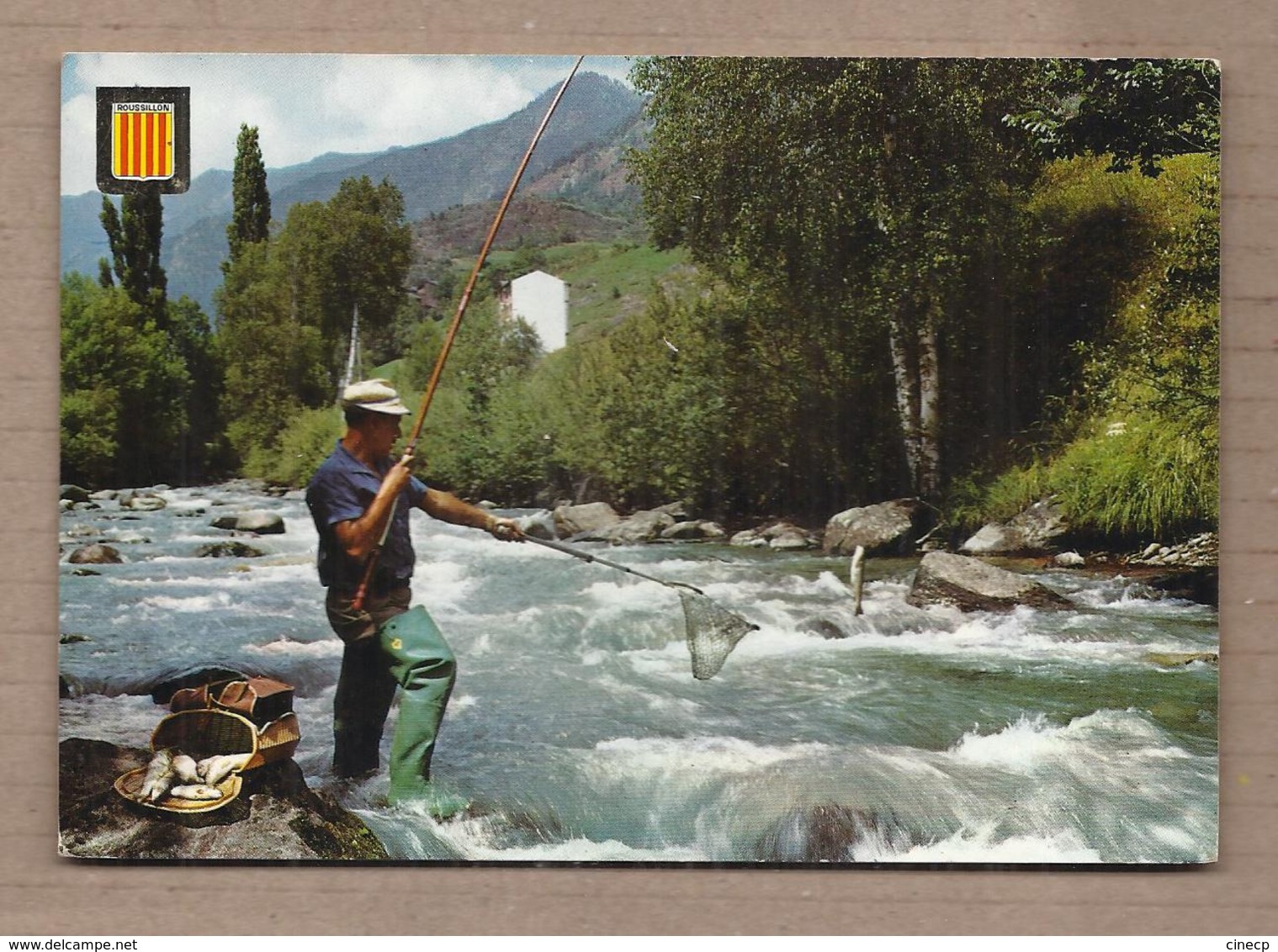 CPSM 66 - ROUSILLON - Pêche à La Truite Dans Les Pyrénées - TB PLAN Pêche Pêcheur - Pêche