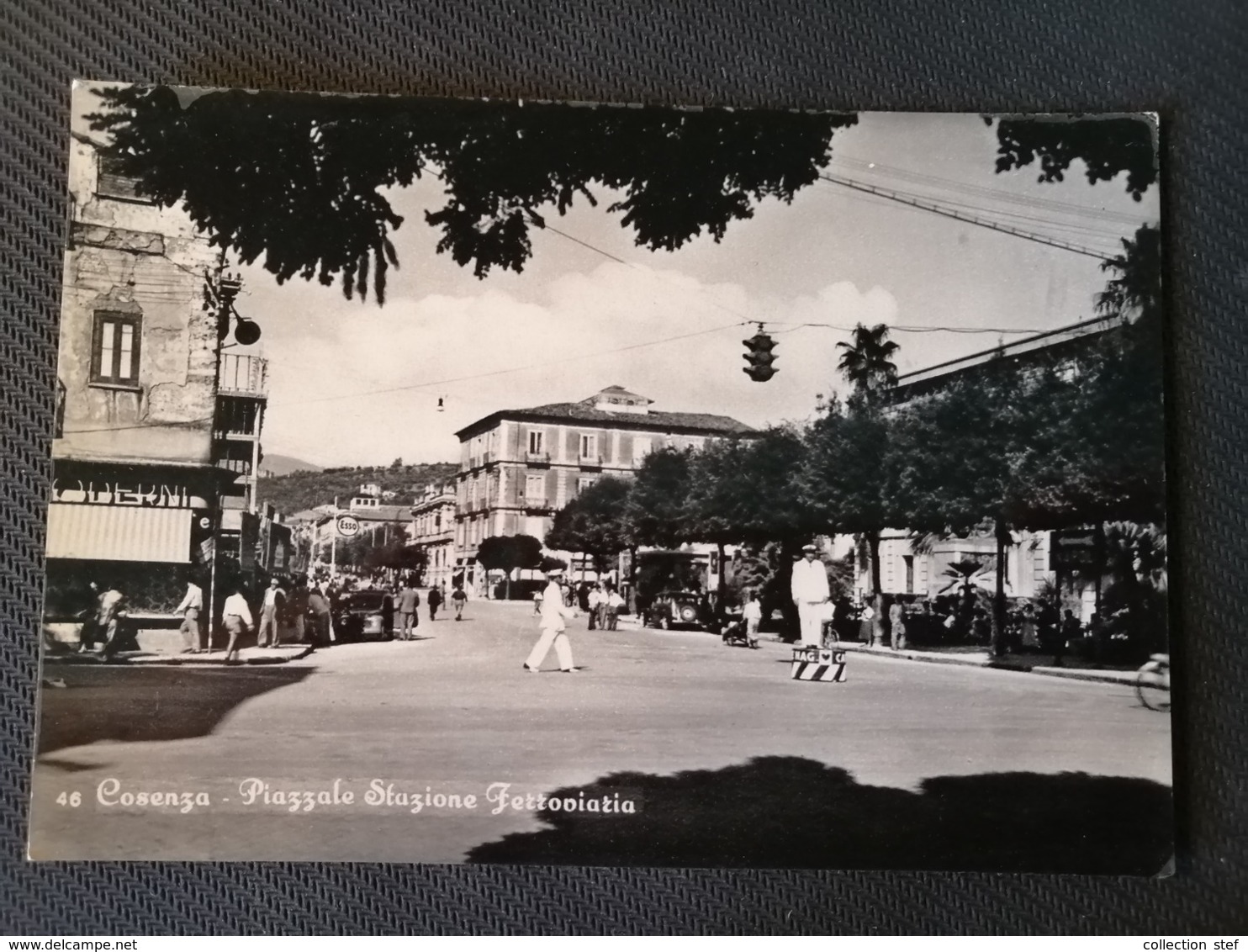 CARTOLINA ANTICA-COSENZA-PIAZZALE STAZIONE FERROVIARIA-'900 - Altri & Non Classificati