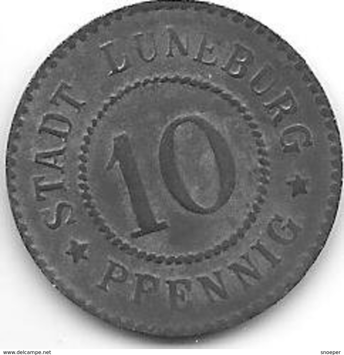 *notgeld  Luneburg  10 Pfennig ND/o.j.   Zn  310.2 - Altri & Non Classificati