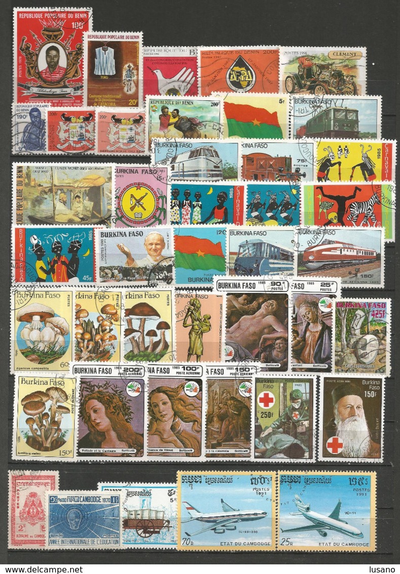 Afrique Et Asie - 1450 Timbres Neufs Ou Oblitérés Tous Différents - Quelques 2ème Choix Non Comptés - Collections (sans Albums)