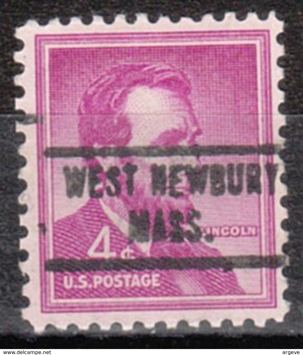 USA Precancel Vorausentwertung Preo, Locals Massachusetts, West Newbury 734 - Precancels