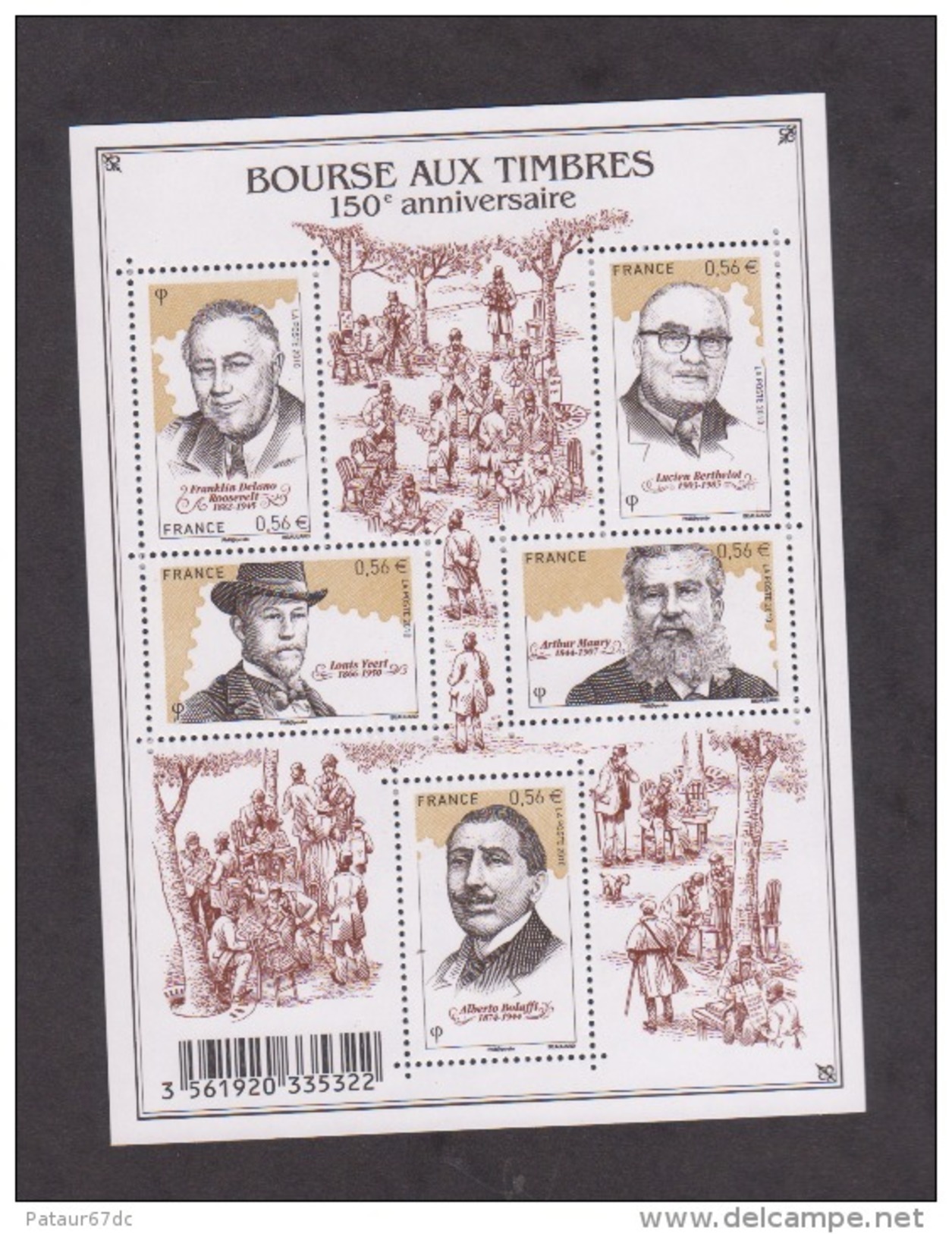 FRANCE / 2010 / Y&T N° 4447/4451 ** En Bloc Ou F4447 **  (Feuillet Bourse Aux Timbres) X 1 - Neufs