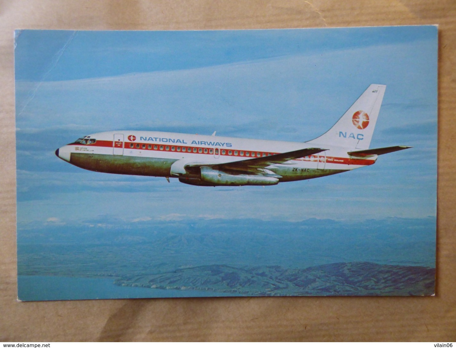 NAC / NATIONAL AIRWAYS  B 737  New Zealand   AIRLINE ISSUE / CARTE COMPAGNIE - 1946-....: Ere Moderne