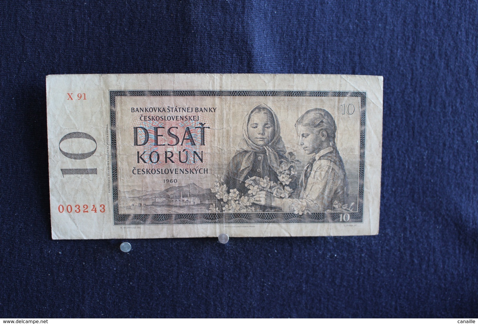 74 /  Tchécoslovaquie -  Kronen 10 Couronnes - Desat Korun   - Ceskoslovenskych  - 1960 - /  N° 003243 - Checoslovaquia