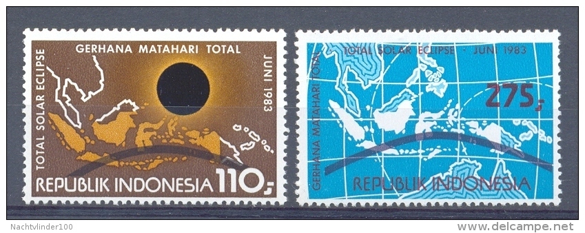 Mgm1153 ZONSVERDUISTERING SOLAR ECLIPSE SPACE SONNENFINSTERNIS INDONESIA 1983 PF/MNH - Astronomy