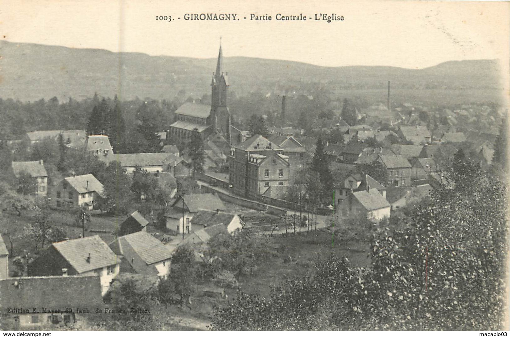 90 Territoire De Belfort :  Giromagny   Parie Centrale - L'église   Réf 7378 - Giromagny