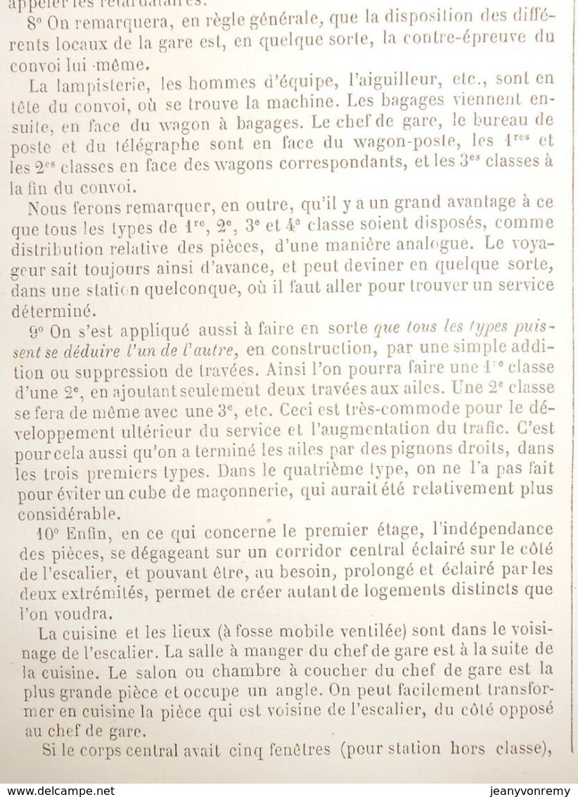 Plan Des Lieux D'aisance De 1ère Classe. Chemin De Fer D'Ancône à Bologne. 1861 - Travaux Publics