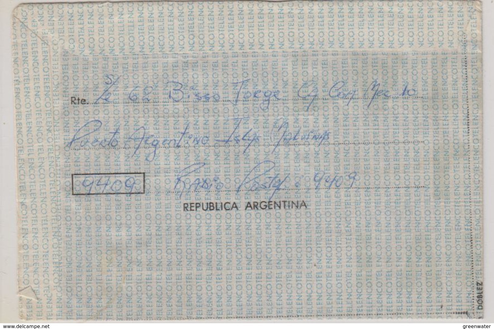 Falkland Islands 1982 Argentine Occupation Cover Encotel (40964) - Falklandeilanden