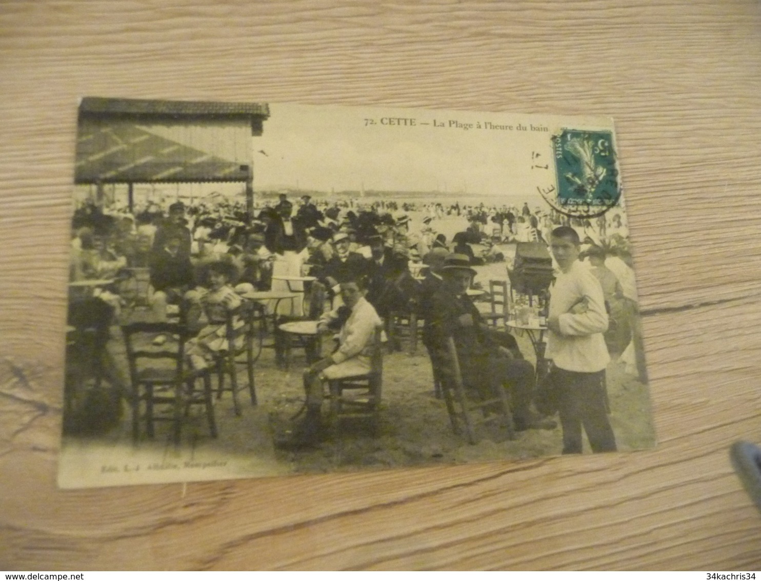 CPA 34 Hérault Cette Sète La Plage à L'heure Du Bain - Sete (Cette)