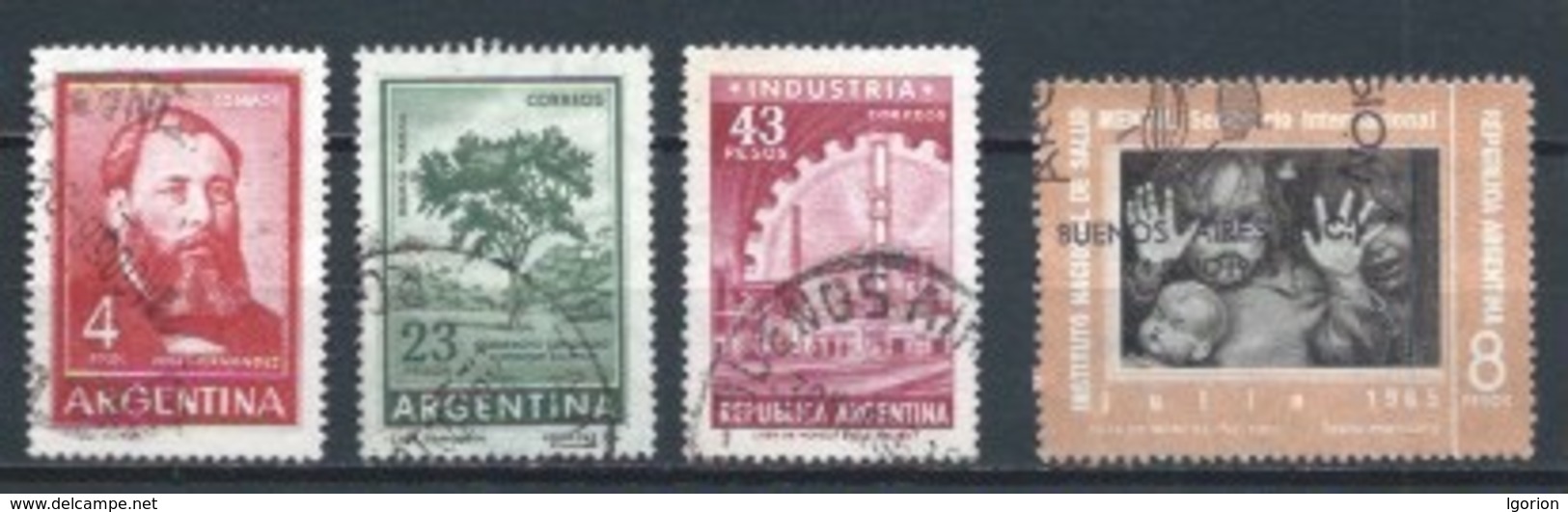 ARGENTINA 1965 (O) USADOS MI-866+869+871+881 YT-693+707+78+715 VARIOS - Oblitérés