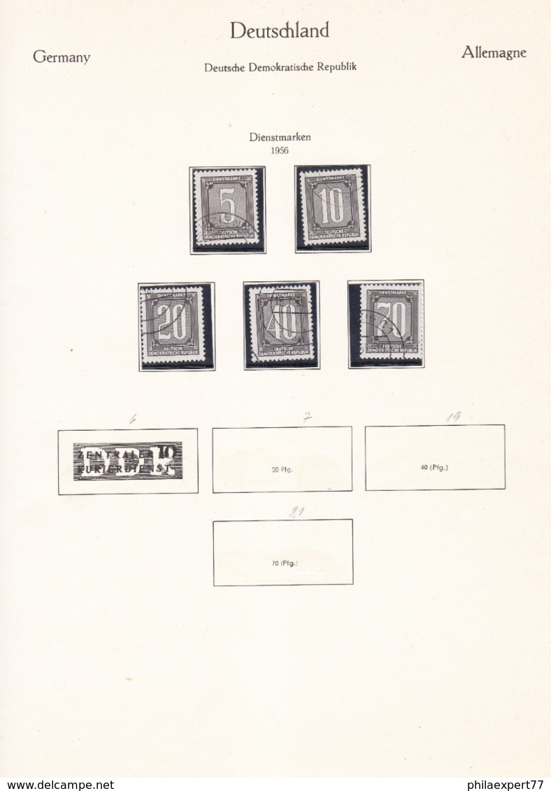 DDR - 1954/56 - Sammlung - Dienstmarken - Gest. - Oblitérés
