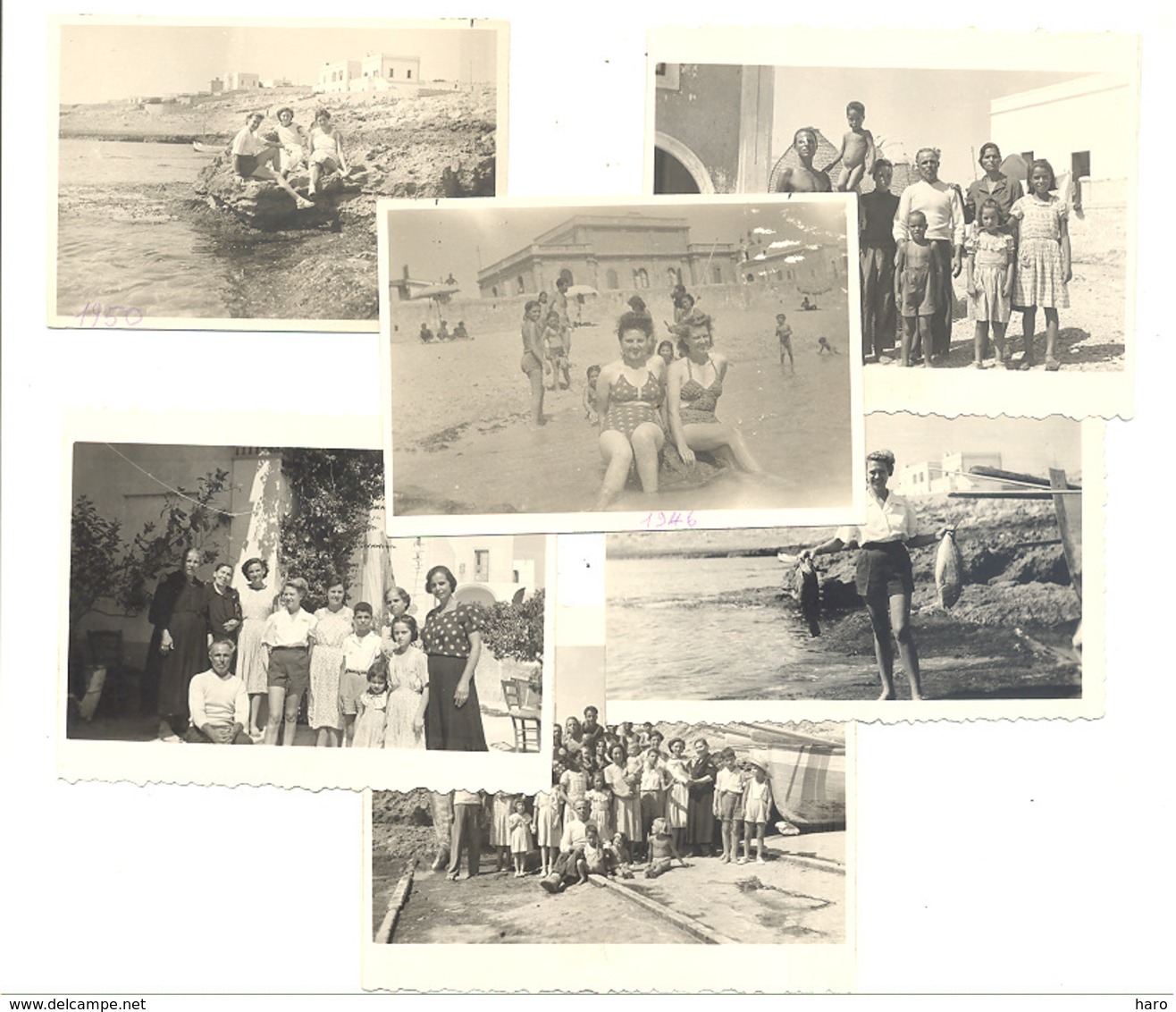 SANTA MARIA Di LEUCA 1949 /1950 - Lot De 6 Photos ( +/- 6 X 9 Cm ) (B264) - Lieux
