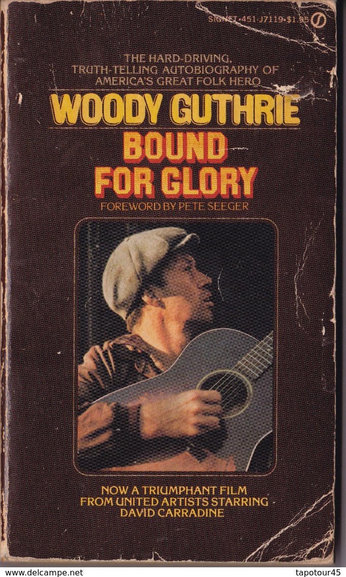 C 5)Livre, Revues >  Jazz,Rock, Country >  "Woody Guthrie " Bound For Glory 1943 (+- 320 Pages) - 1950-Maintenant