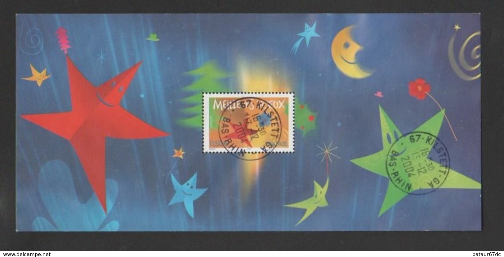 FRANCE / 2004 / Y&T N° 3724a BS Ou BF N° 79 Ou BS N° 3 (Bloc Souvenir "Vœux étoiles") - Oblitéré 2004 12 13. SUPERBE ! - Neufs