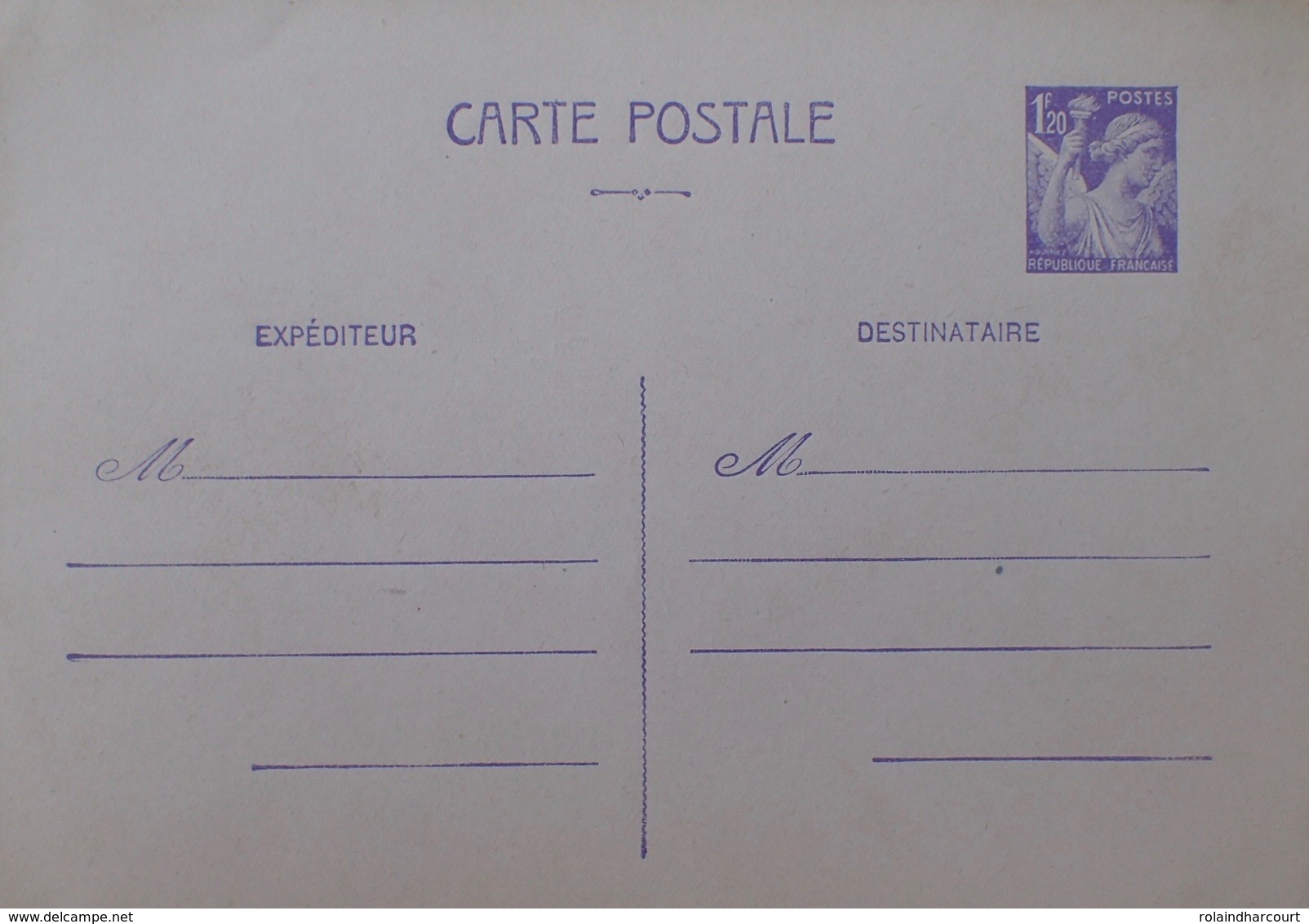 R1947/263 - ENTIER POSTAL - TYPE IRIS - N°651-CP1 (CP Vierge) - Cartes Postales Types Et TSC (avant 1995)