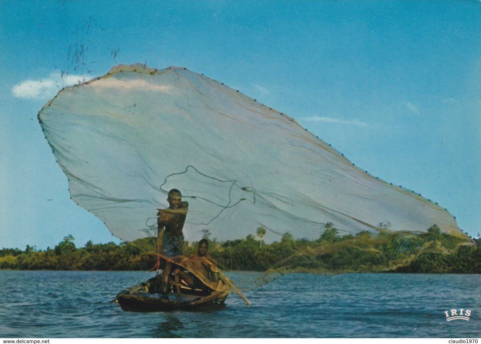 CARTOLINA - POSTCARD - HAITI - PèCHE à L'èPERVIER - CAST-NET FISHING - VIAGGIATA PER BERGAMO ( ITALY) - Haiti