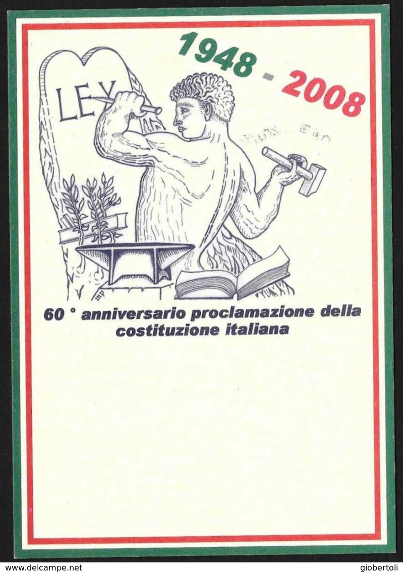 Italia/Italie/Italy: 60° Costituzione Italiana, 60th Italian Constitution, 60ème Constitution Italienne - Altri & Non Classificati