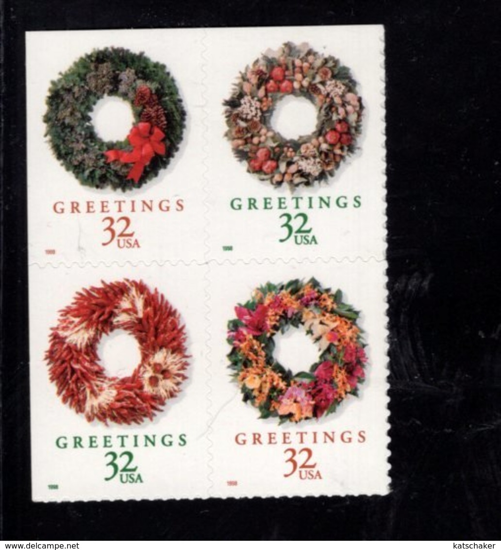 857574940 SCOTT 3252B POSTFRIS MINT NEVER HINGED EINWANDFREI (XX) -  CHRISTMAS WREATH - Unused Stamps