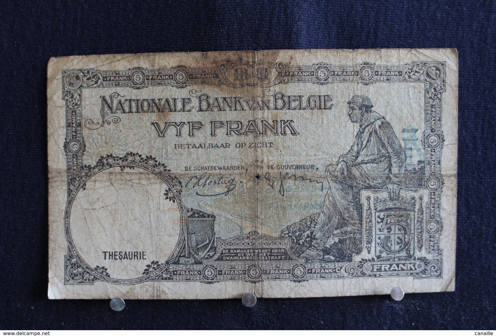 79 / Banque Nationale De Belgique - 5  Francs, 1938 -  Vyf Frank  Nationale Bank Van Belgie   /  N°014 4100079 - 5 Franchi