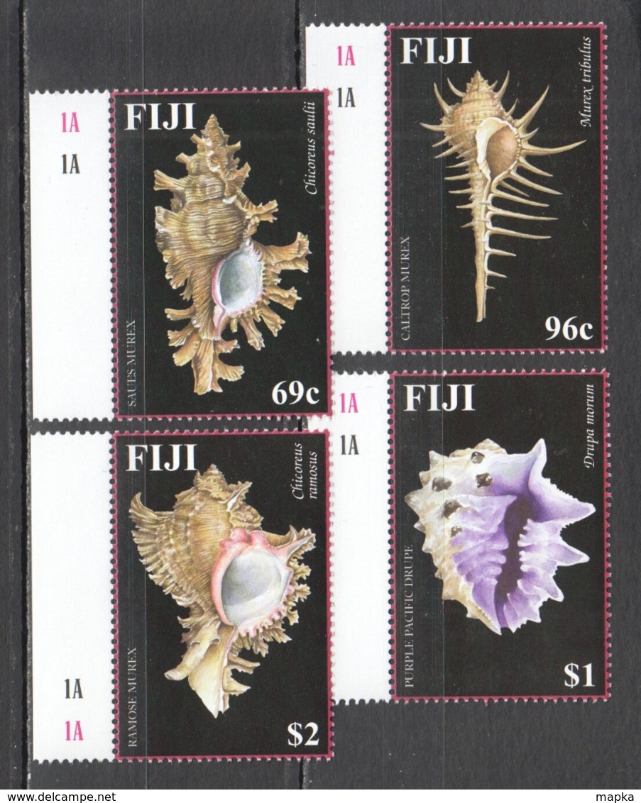 A958 FIJI FAUNA FISH & MARINE LIFE SEASHELLS SHELLS #1010-13 1SET MNH - Coquillages