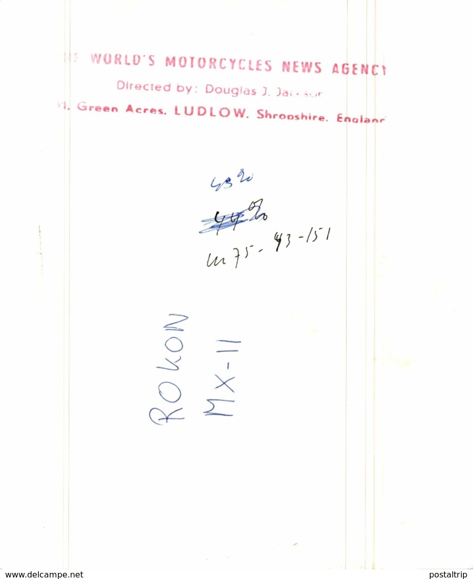 ROKON  +-15cm X 18cm  Moto MOTOCROSS MOTORCYCLE Douglas J Jackson Archive Of Motorcycles - Otros & Sin Clasificación